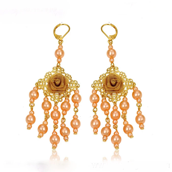 29003 xuping fashion jewelry bead gold plated rose shaped engagement wedding earrings for women
29003 xuping fashion jewelry bead gold plated rose shaped engagement wedding earrings for women