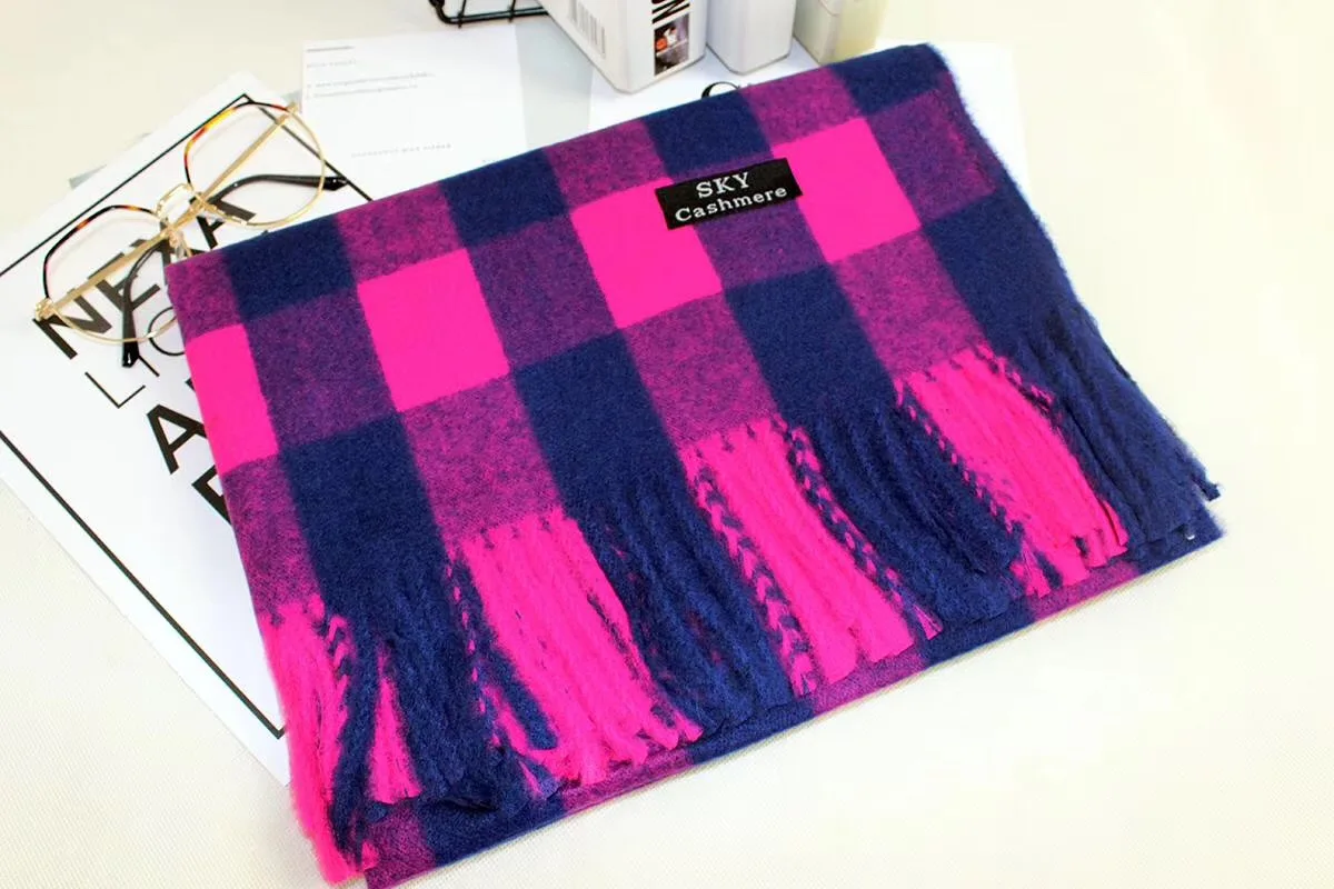 new design wholesale sky cashmere scarf plaid usa