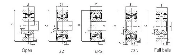 miniature bearing drawing