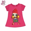 2019 new style print pattern wholesale summer girls clothes t shirt with pom ball