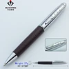 New Style Metal Ball Pen Splicing with Leather Pen Custom LOGO Pen