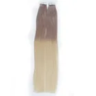 African American 30 Inch Double Drawn Ombre Color Brazilian Virgin Remy Hair Extension Tape In Human Hair Extensions 40inch Hair