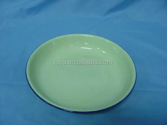 hot promotion plain enamel rice plate