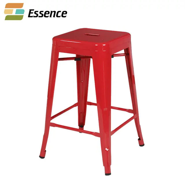 Most selling products square metal industrial bar height stool backless stool