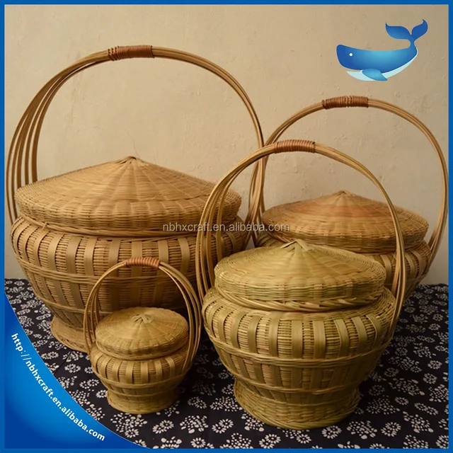 the basket weaving storage basket tea container bamboo tea box