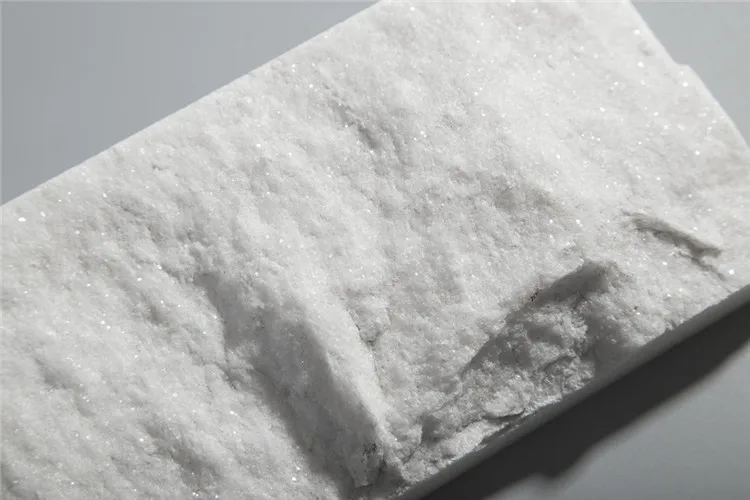 Samistone White Marble Tile Split Face Pure White Marble Stone Tile