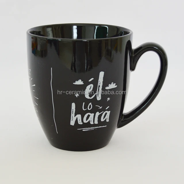 14oz decals best ceramic mug coffee personalized black glazed