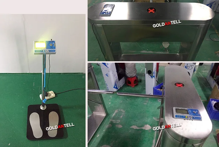 Stainless Steel 304 ESD Turnstile Gate with 24 Months Warranty and 1200*280*1000 mm Dimensions