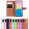 Flip Premium PU Leather Cover Card Slot Holder with Kickstand Phone Case For Samsung Galaxy Note 10 Pro