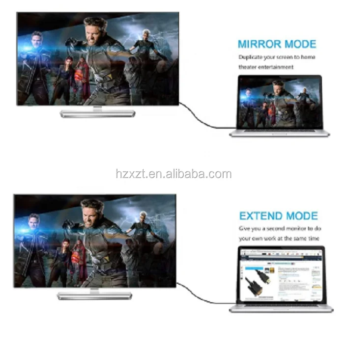 1.8m Full HD 1080P HDMI Male to VGA Active Cable Adapter cord - ANKUX.COM