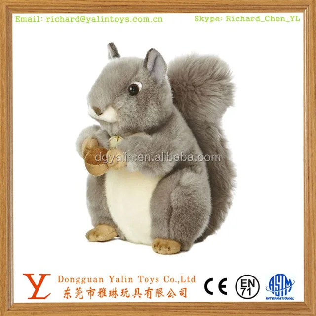 most popular realistic plush stuffed cute animal toy soft grey