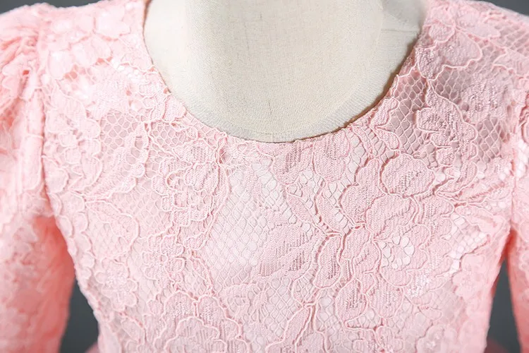 New Design Baby Girl Baptism Christening Dress Lace Tutu 1 Year Girl Baby Birthday Dress Wedding Party Girls Autumn Dresses Kids