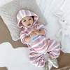 S11589B Newborn baby winter warm rompers toddler boys girls long sleeve velvet thick jumpsuits for baby infant overalls
