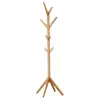 Free Standing Bamboo Tree-Shaped Display Coat Rack Stand with 4 Tiers 8 Hooks