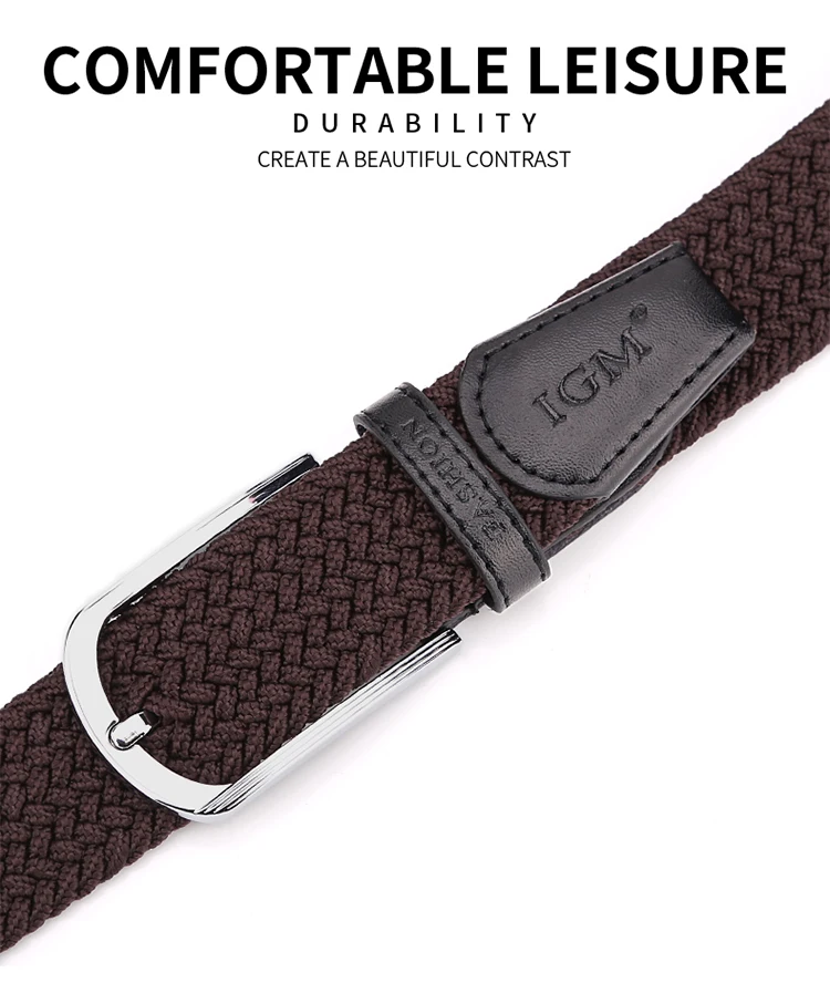 khaki braided belt