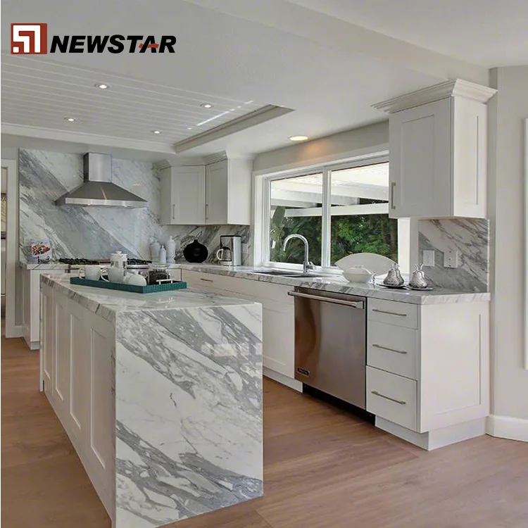 Volakas White Marble Kitchen Countertop Onyx Granite Marble Quartz