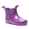 HIgh quality newest design purple kids rainboots children rubber shoes ankle rain shoes with elastic