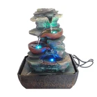 Stone modeling 4 tier water fountains for garden or indoor