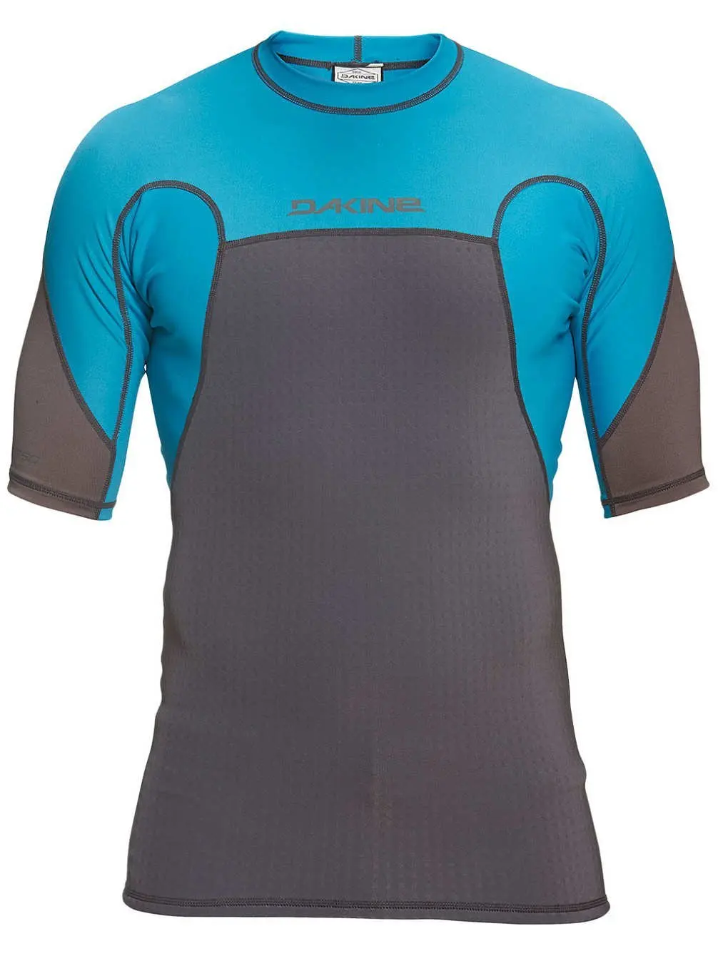 dakine men"s storm snug fit short sleeve surf rashguard, gun