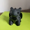 Adorable Black Obsidian Carvings Toothless Dragon Handmade Crystal Night Fury How to Train Your Cute Dragon