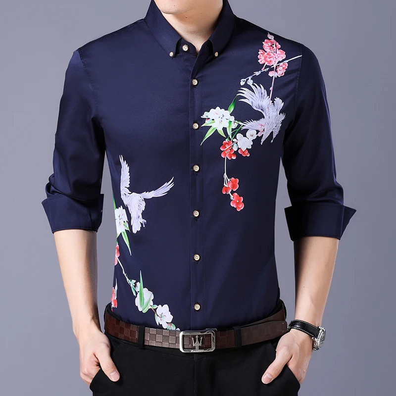 2019 spring new arrival western style long sleeve chest floral print loose fit factory stock clearance formal man blouse shirt
2019 spring new arrival western style long sleeve chest floral print loose fit factory stock clearance formal man blouse shirt
