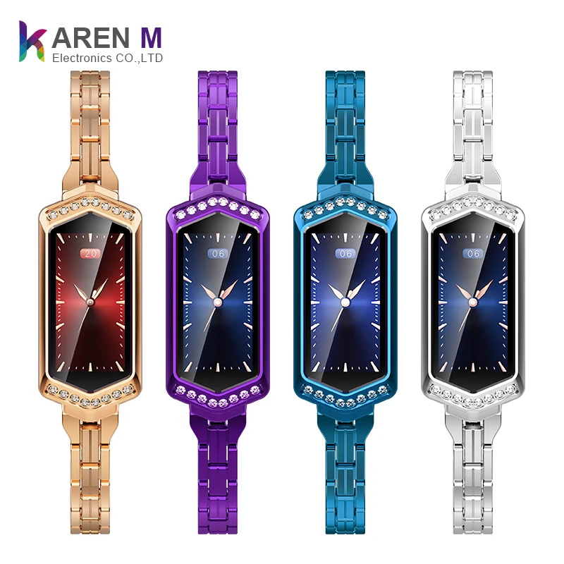 2019 Luxury Diamond Lady Smartwatch B78 Heart rate Blood Pressure Waterproof Beautiful Female Smart Watch Wristband Bracelet, Blue/purple/gold/silver
2019 Luxury Diamond Lady Smartwatch B78 Heart rate Blood Pressure Waterproof Beautiful Female Smart Watch Wristband Bracelet, Blue/purple/gold/silver