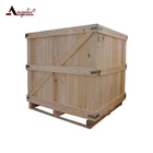 Supply equipment package skid wooden boxes with sliding lid