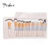 Private Label Professional 24 PCS high quality wood handle makeup brush set with pu leather bag