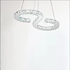 Luxury Modern LED Ceiling Light K9 Crystal Stainless Steel Pendant Lighting Dining Room Chandelier Contemporary Adjustable Stain