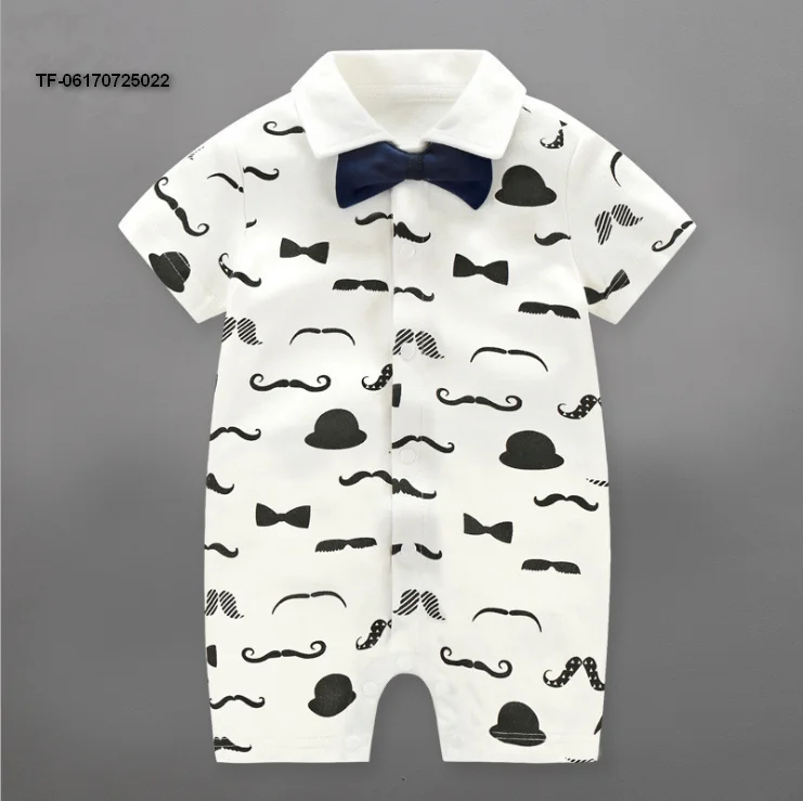 Baby bow tie short sleeve romper moustache formal gentleman jumpsuit
Baby bow tie short sleeve romper moustache formal gentleman jumpsuit