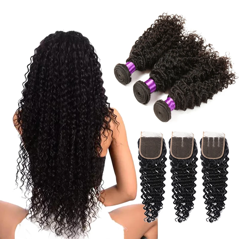 Deep Wave Three Bundles Human Hair Extensions Peruvian Hair Bundles Human Hair Weaving with Closure
Deep Wave Three Bundles Human Hair Extensions Peruvian Hair Bundles Human Hair Weaving with Closure