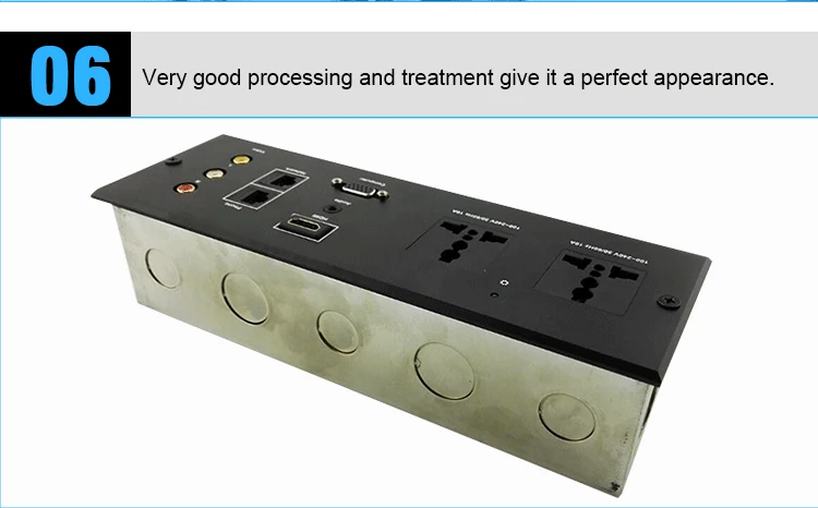 JS-WP301 Aluminium alloy Multiple 110V Wall Mounted Electric Switch Power Socket