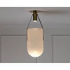 Minimalist style metal glass oval accessories indoor light pendant lamp