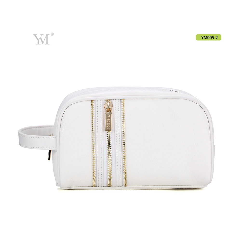 Factory YM&COCO cosmetic pouch bag , white pu leather cosmetic make up pouch bag for ladies, Customized
Factory YM&COCO cosmetic pouch bag , white pu leather cosmetic make up pouch bag for ladies, Customized