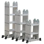 aluminum stair step multipurpose ladder with handrails folding taking away for home fixing