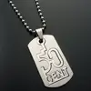 Wholesale custom engravable 50 CENT men's stainless steel necklace pendant JDP038