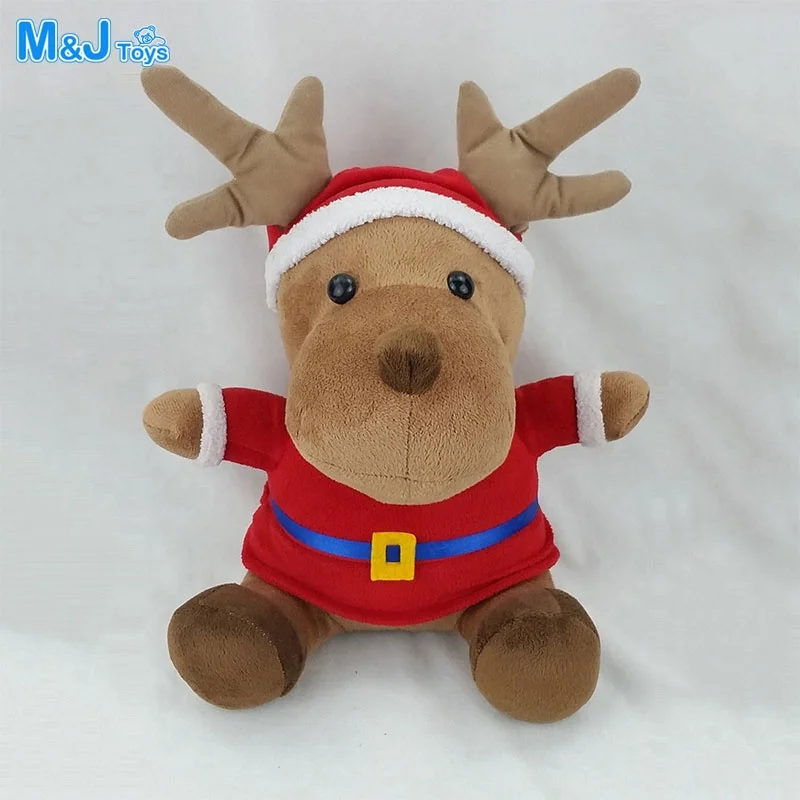 Plush Soft Moose Toy Stuffed Animal Moose Christmas Xmas Reindeer Toys