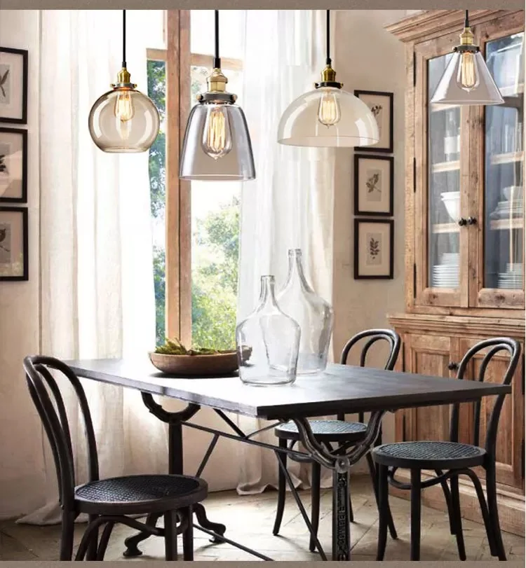 Artdecolite Modern Amber glass pendant lamp Restaurant Cafe Bar