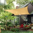 Outdoor Sun Shade Sail Canopy Rectangle Shade Cloth Patios Cover - UV Block Sunshade Fabric Awning Shelter