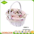 Wholesale China custom promotional eco white wicker flower girl baskets