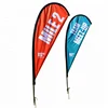 2018 flying Advertising teardrop feather beach flag banner white pole blade