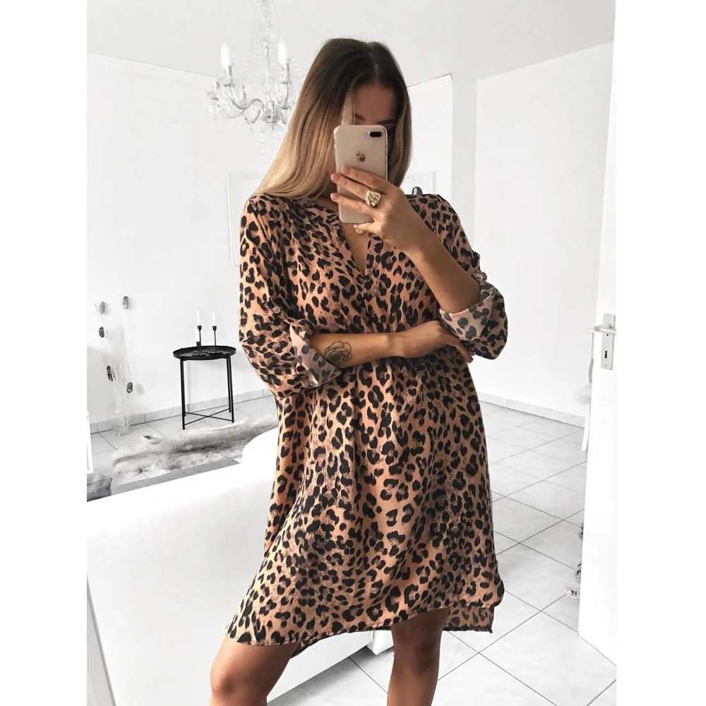 New Arrival Fashion V-neck Maze Serpentine Printed Shirt Dress Women Leopard Print Dress, 6 colors for choice
New Arrival Fashion V-neck Maze Serpentine Printed Shirt Dress Women Leopard Print Dress, 6 colors for choice