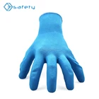 Nylon Super Grip Latex Work Rubber Palm Grip Gloves For Gardening