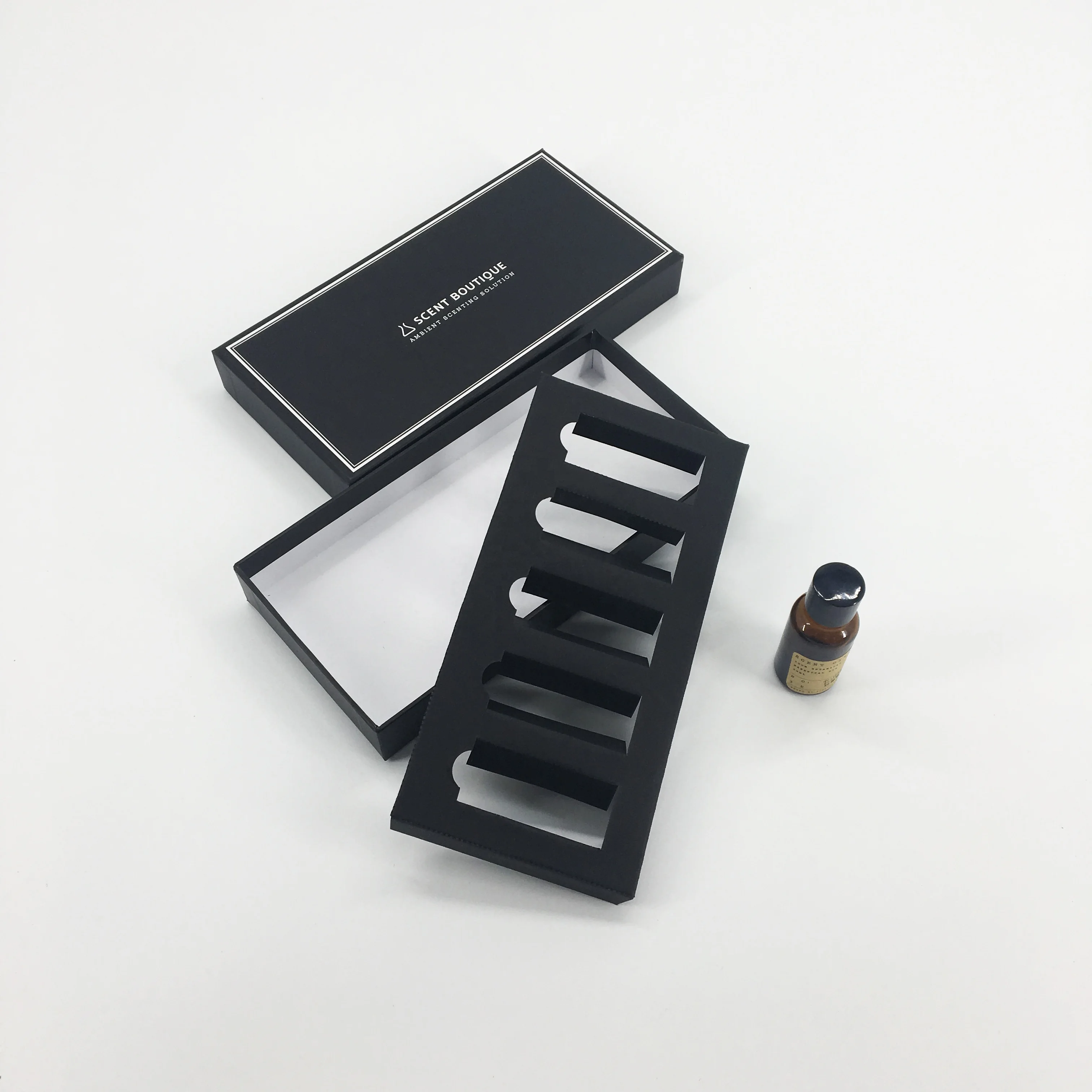 black white trim design printing matt fragrance serum makeup