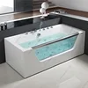 Glass Front Square Shower One Piece Whirlpool Massage Bathtubs