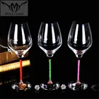 Colorful Diamonds Cut Crystal Wine Glass For Wedding Gift