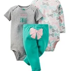 boys and girls long-sleeved cotton child clothing sets kid 3 sets baby clothes set