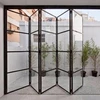 Bi-fold door folding window steel windows & doors grill design and customized folding glass door