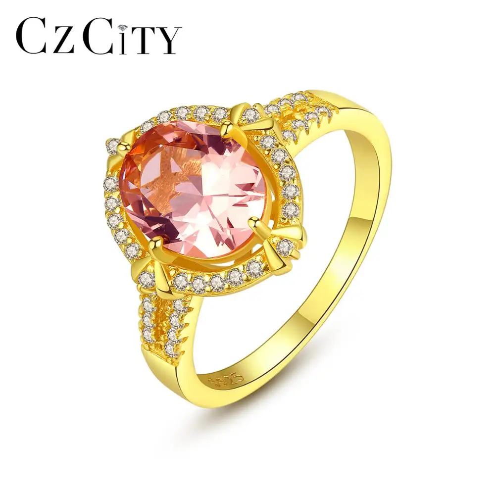 CZCITY Big Pigeon Eggs Oval Morganite Rings 925 Sterling Silver Birth Stone Wedding Bands Women Ring
CZCITY Big Pigeon Eggs Oval Morganite Rings 925 Sterling Silver Birth Stone Wedding Bands Women Ring