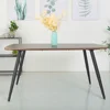 Factory direct price metal leg MDF wood coffee restaurant dining table